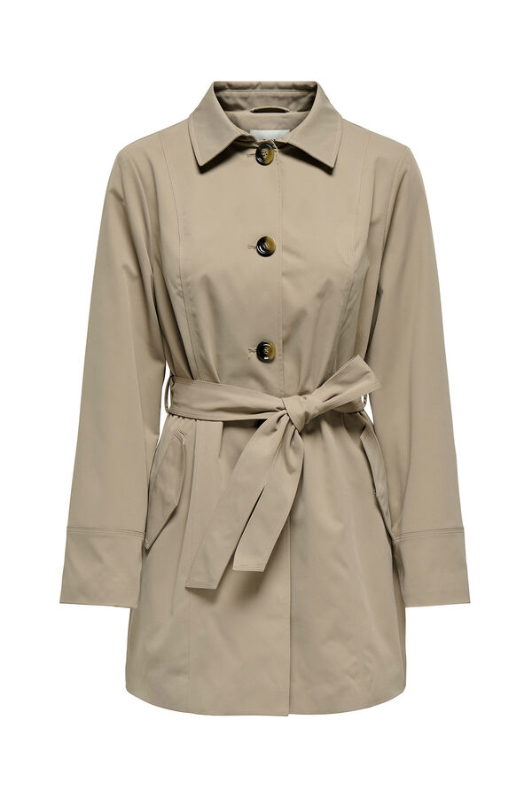 JDY Sobretudo com bot&otilde;es de cinto vison