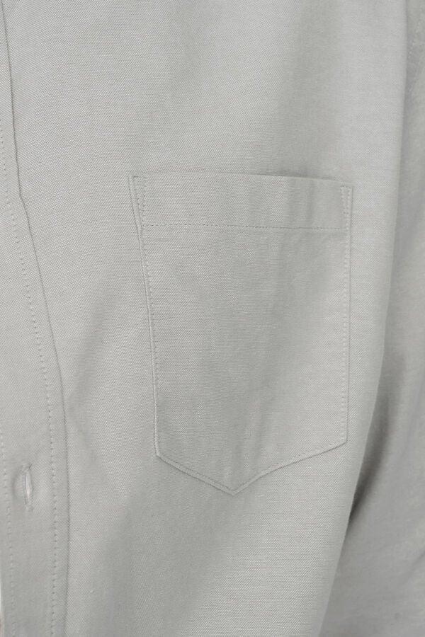 Springfield Camisa manga larga oxford gris medio