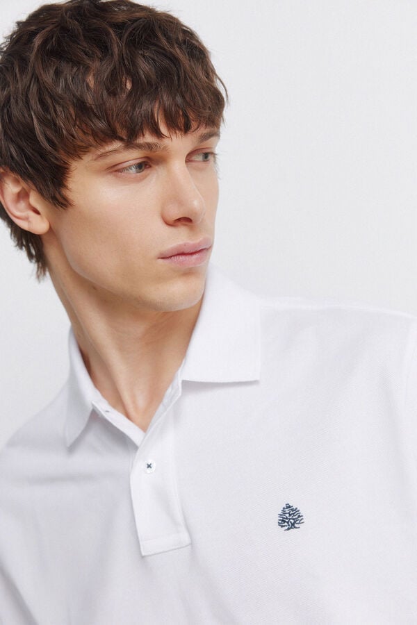 Springfield Basic regular fit polo shirt SPRINGFIELD white