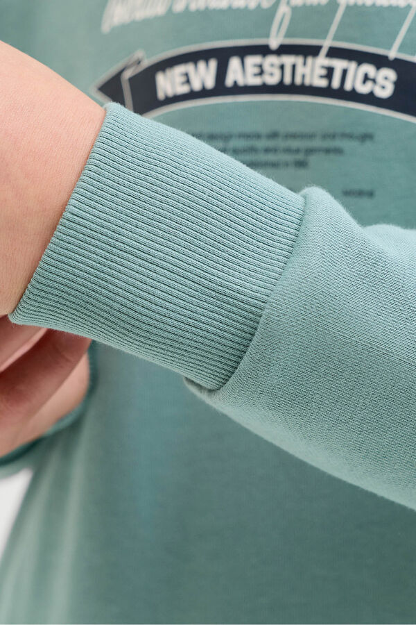 Jack & Jones Junior Sudadera logo grande turquesa