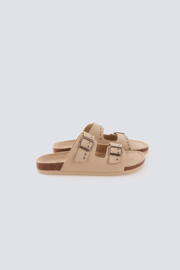 Springfield Studded buckle sandal brown