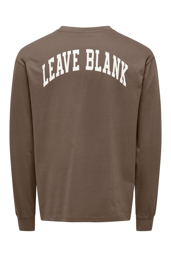 Only & Sons Printed long sleeve T-shirt nude