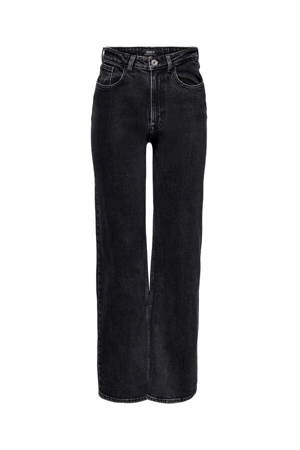 Only Weite Jeans Schwarz