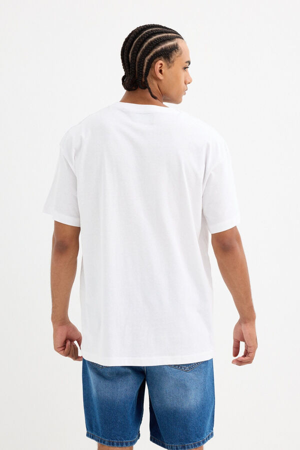 Inside Camiseta oversized manga corta blanco