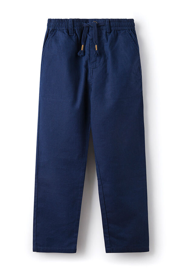 Springfield Pantalon chino lin cordon bleu
