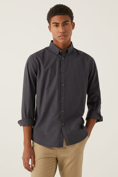 Springfield Chemise pinpoint stretch gris