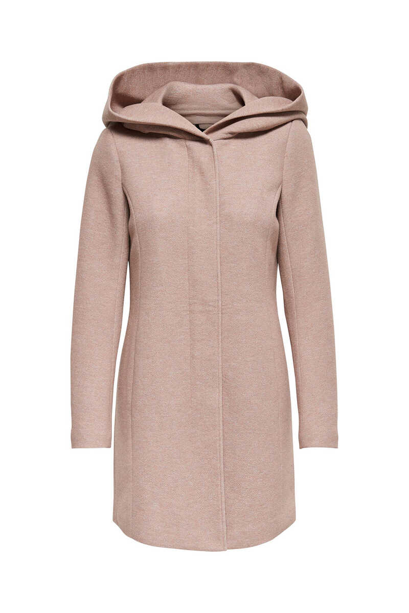 Springfield Hooded coat with zip fastening camel