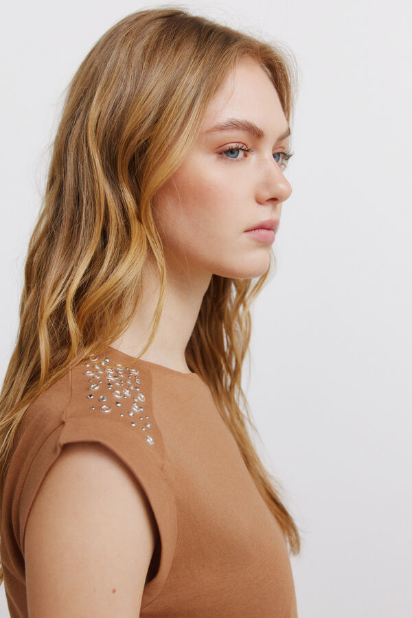 Springfield Folded sleeve T-shirt blue