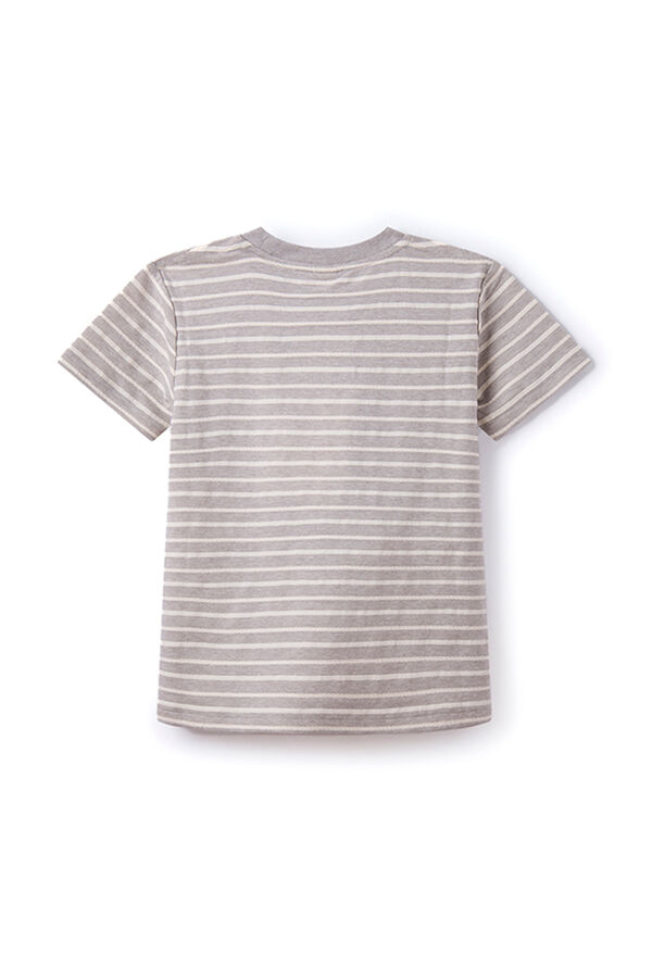 Springfield T-Shirt Streifen Junge grau