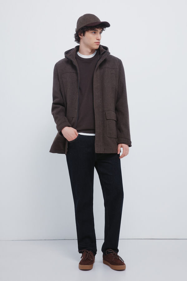 Springfield Long wool -effect parka nude