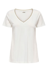 JDY Lurex-Kurzarm-Shirt