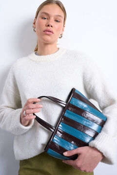 Topshop Bolso de hombro rayas