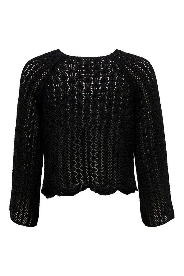 Only Jersey calado manga francesa negro