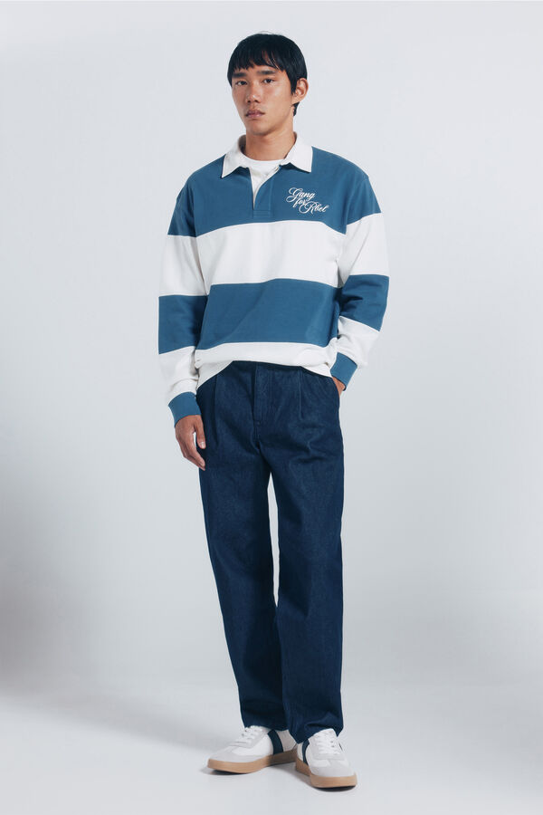 Springfield Long-sleeved rugby shirt blue