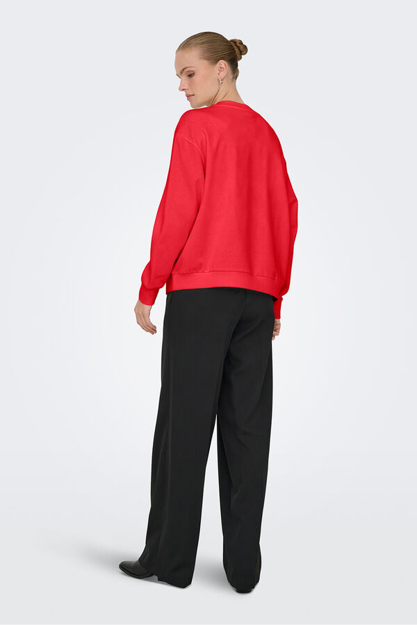 JDY Sweatshirt gola redonda vermelho