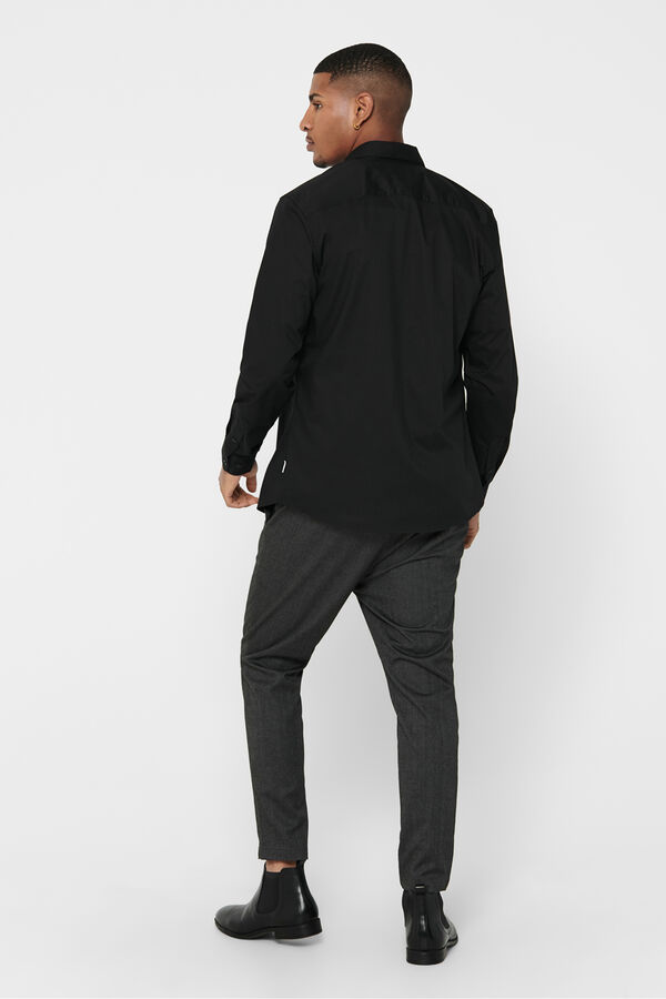 Only & Sons Long sleeve shirt black