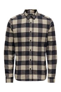 Only & Sons Camisa de hombre de manga larga y cuadros