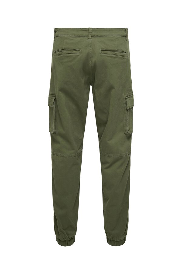 Only & Sons Pantal&oacute;n largo cargo verde