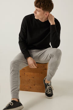 Springfield Z&aacute;rt nyak&uacute; sima pul&oacute;ver fekete