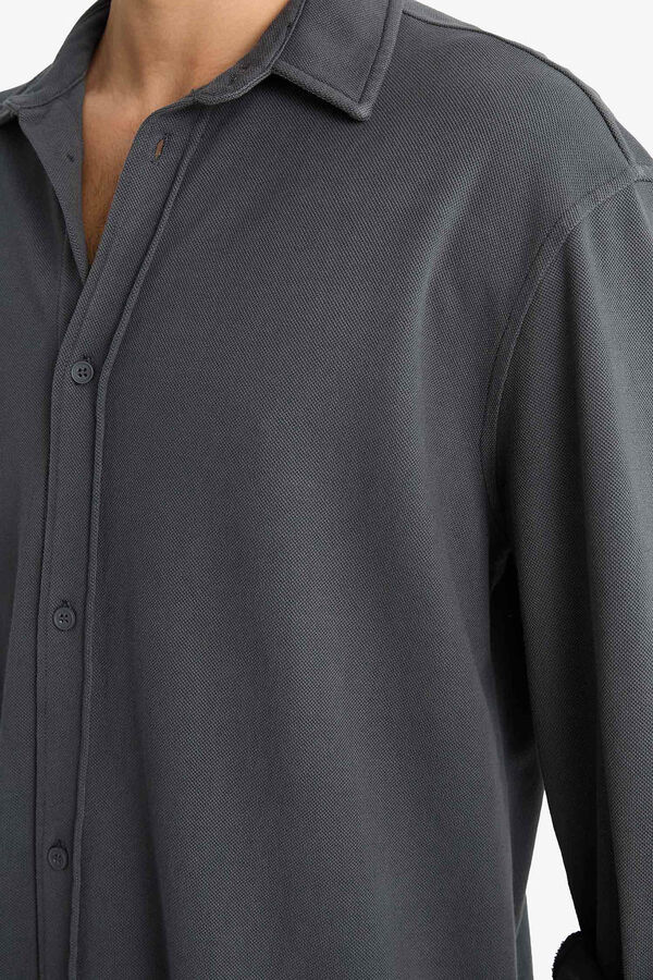 DeFacto Long sleeve shirt grey