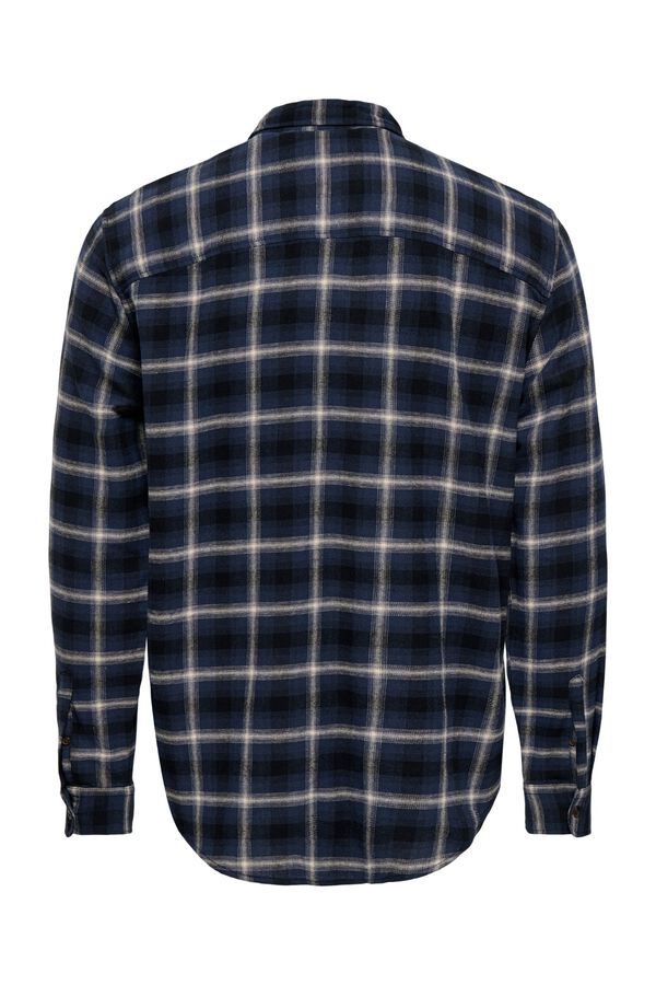 Only & Sons Camisa com estampado xadrez azul