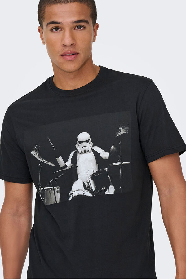 Only & Sons T-shirt de manga curta Star Wars preto