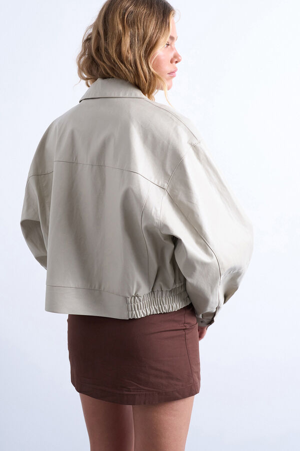 Topshop Short jacket with coated finish (polyester with polyurethane coating) Bela