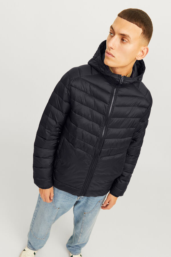 Jack & Jones Chaqueta acolchada capucha negro