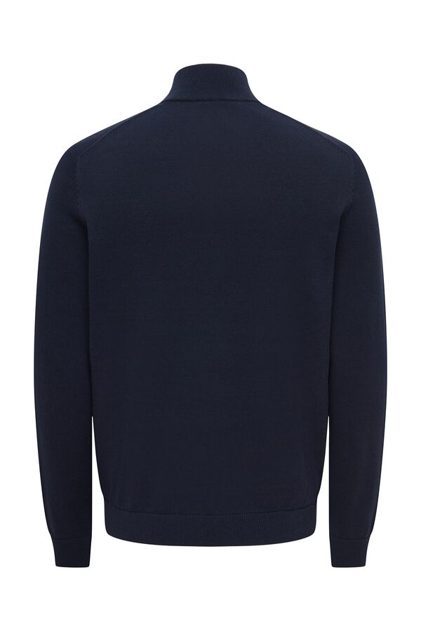 Only & Sons High neck zip-up jumper blue