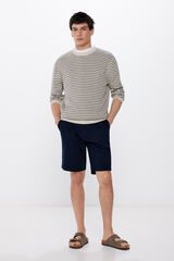 Springfield Coloured comfort fit Bermuda shorts navy