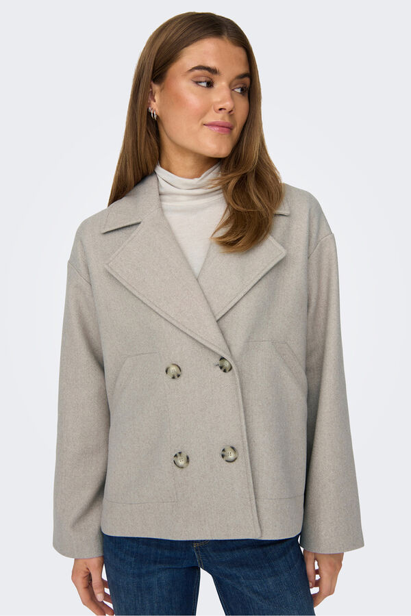 Only Chaqueta estilo paño beige