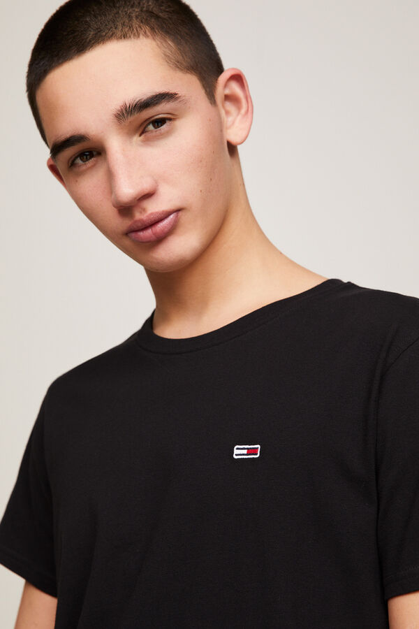 Springfield Camisetas masculinas Tommy Jeans preto