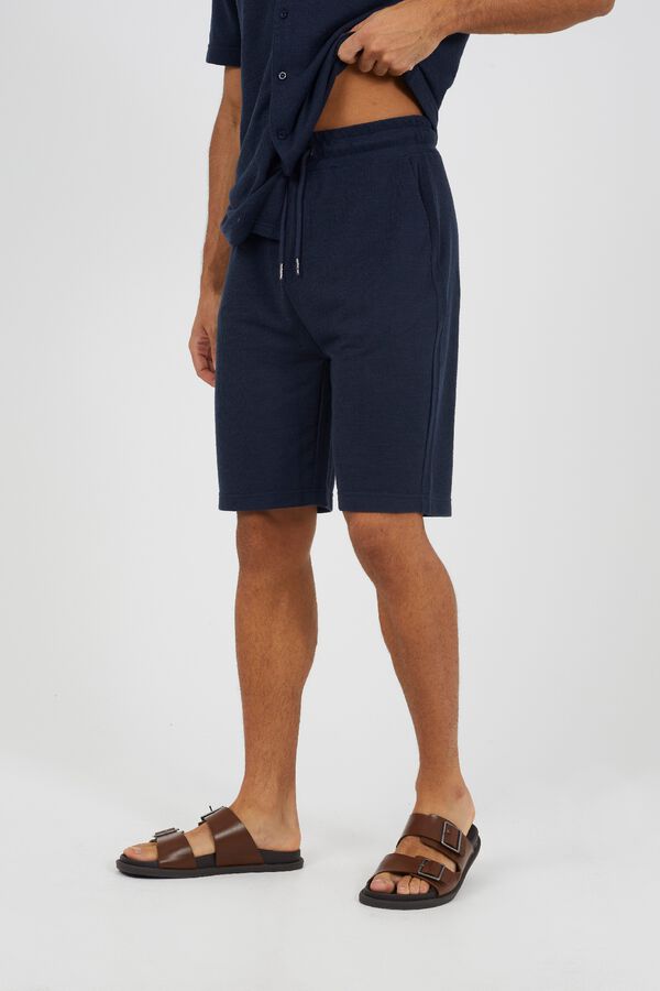 Brave Soul Textured shorts blue