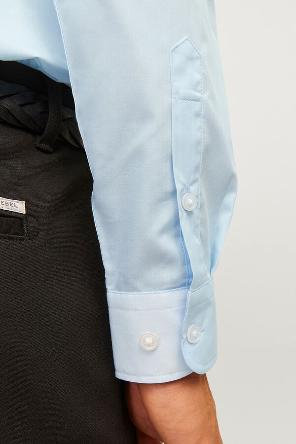 JJ REBEL Schmal geschnittenes, formelles Twill Blau