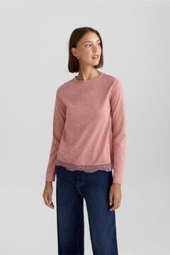 Springfield T-shirt manches longues en dentelle