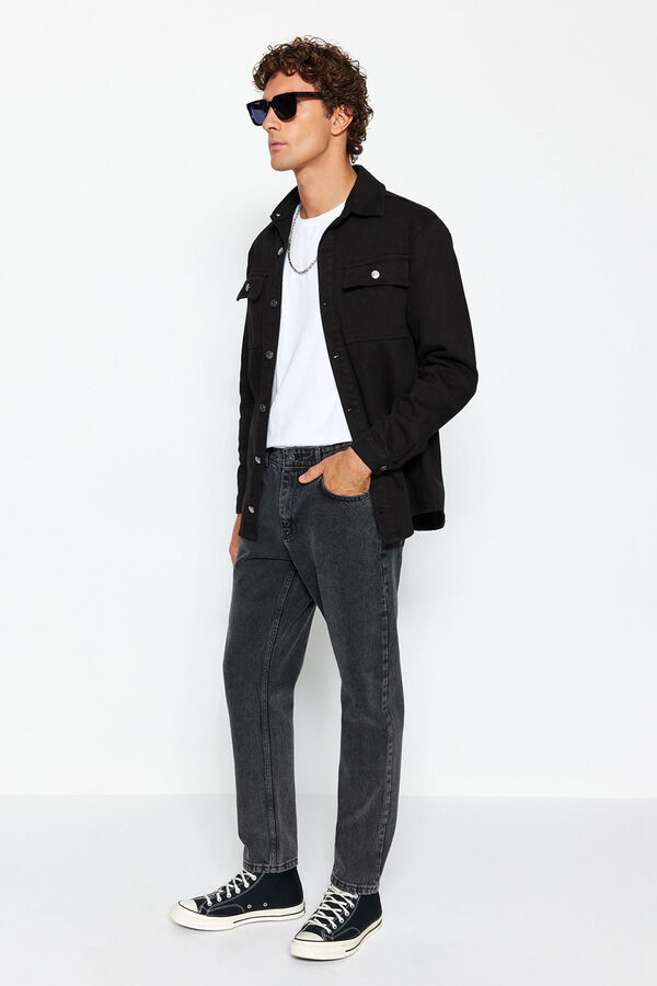 Trendyol Cal&ccedil;a jeans masculina comum preto