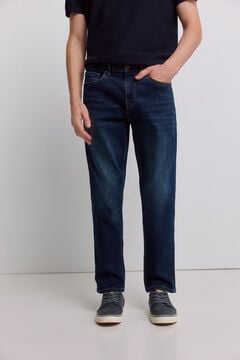 Springfield Blugi slim fit albastru foarte &icirc;nchis, prespălați