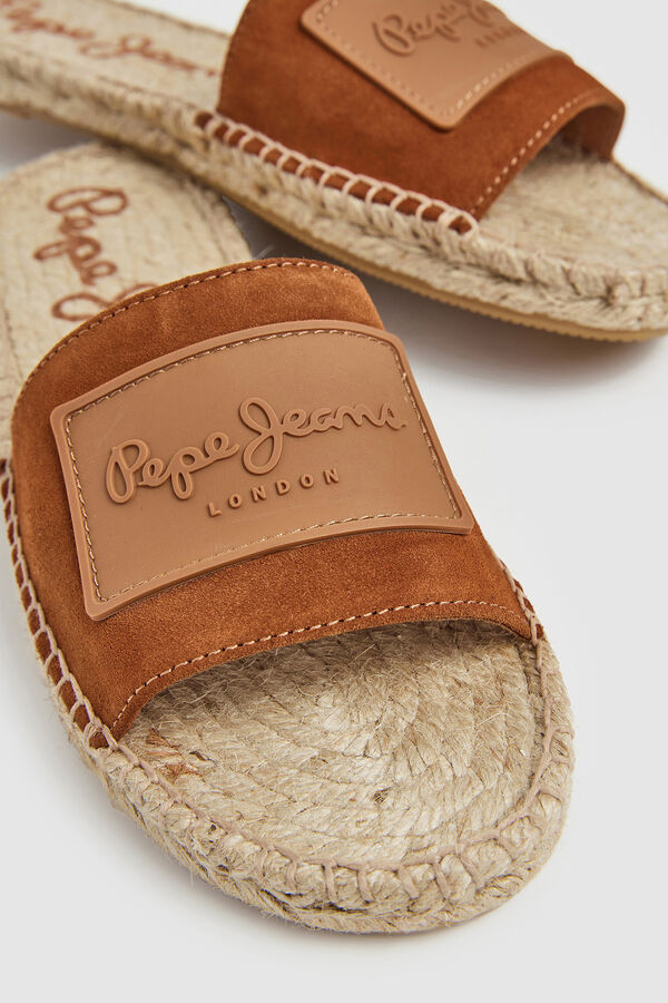 Springfield Suede flat sandals | Pepe Jeans stone