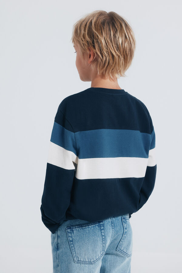 Springfield Kids Tricolor long sleeve T-shirt for boys Plava