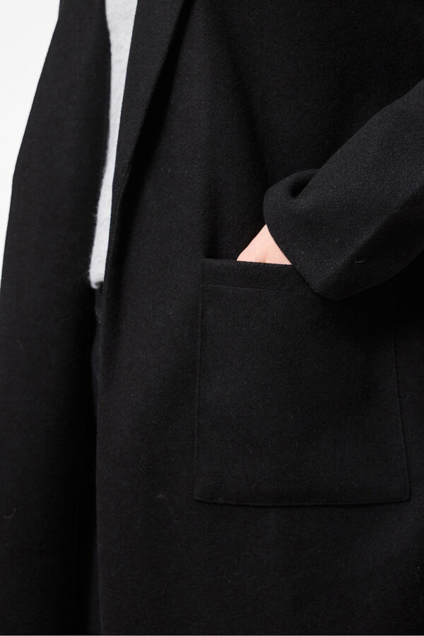 Pieces Sobretudo de tecido preto