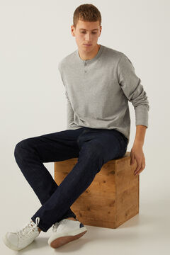 Springfield Camisola de manga comprida e gola padeiro cinza