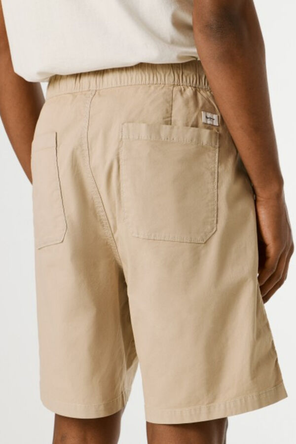Pepe Jeans Pantal&oacute;n corto popelin beige