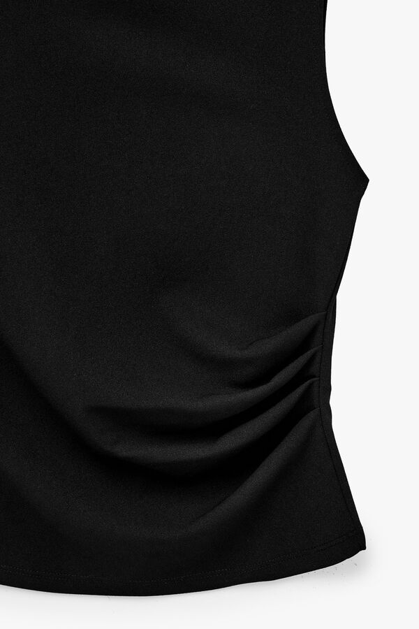 Koton Draped sleeveless top Crna