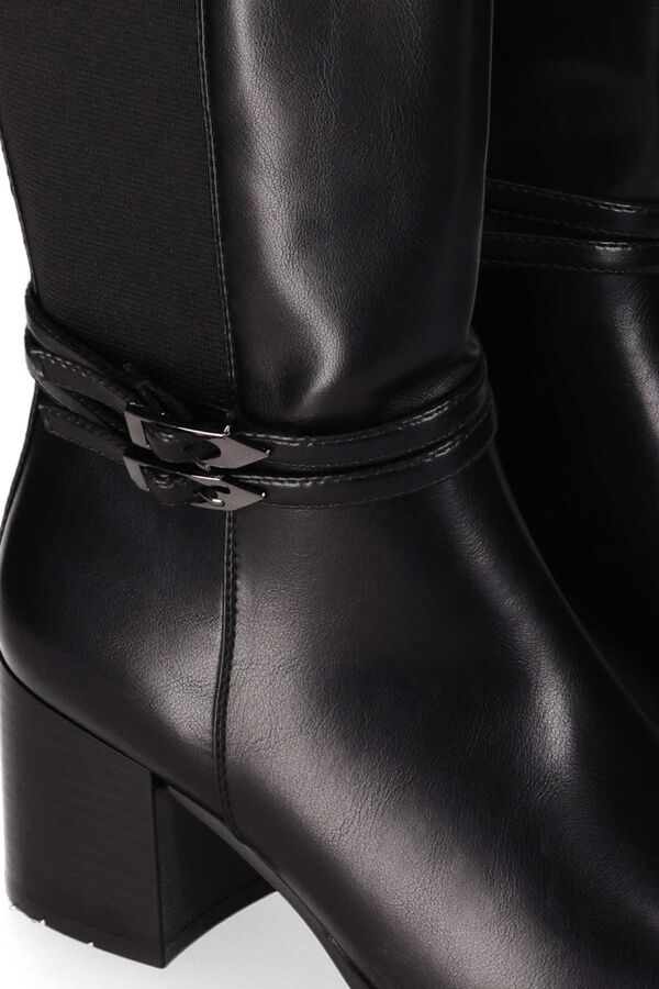 Chika 10 High boot with elasticated back panel black