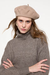 Pieces Boina de l&atilde; bege