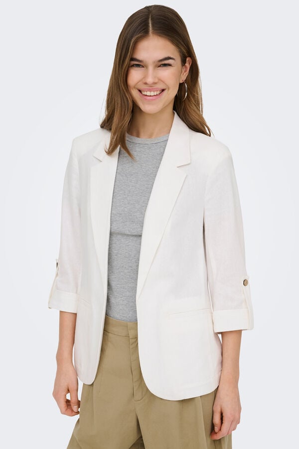 Only Linen open blazer blanc
