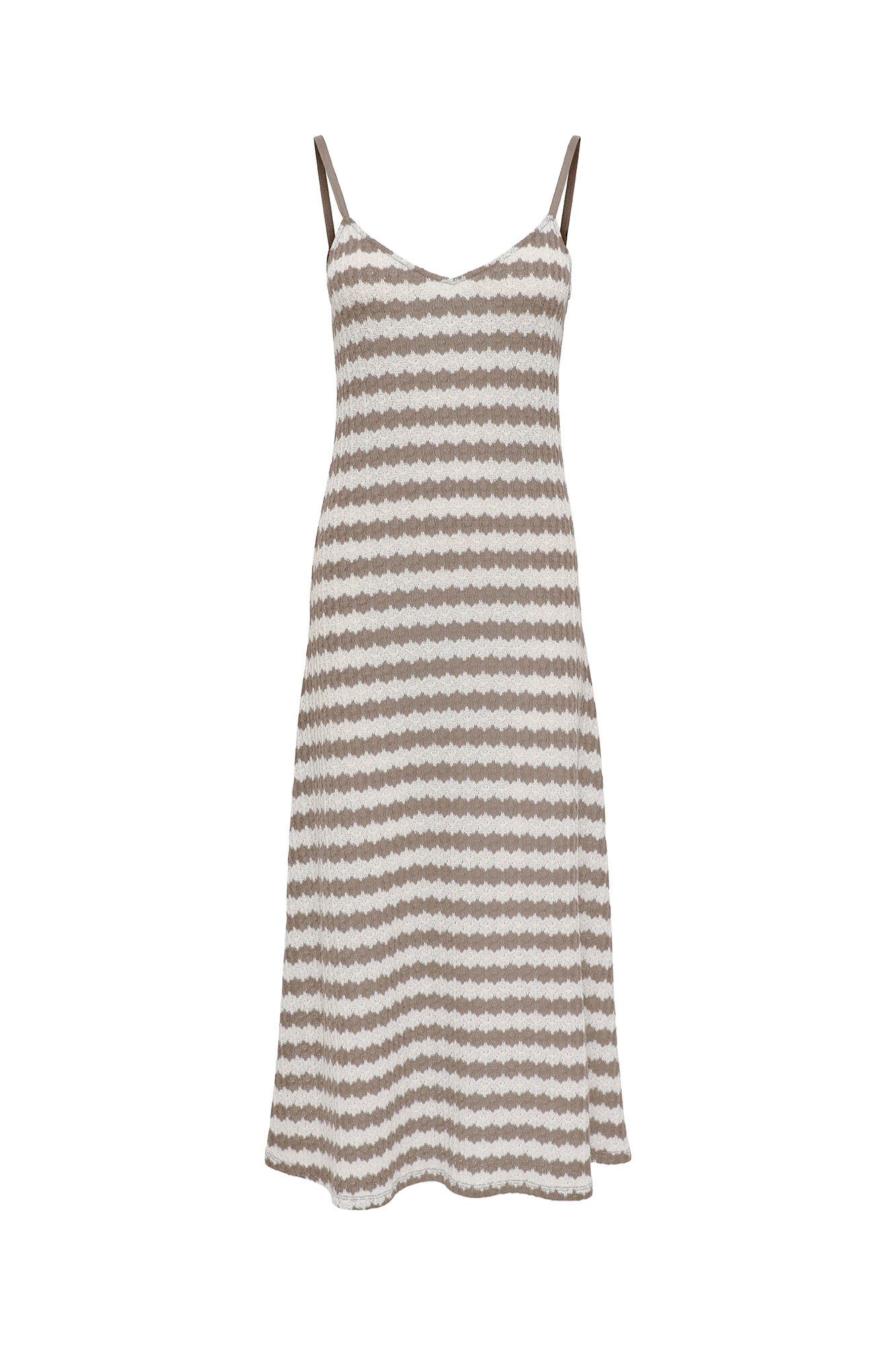 Only Gestreiftes Midi-Kleid
