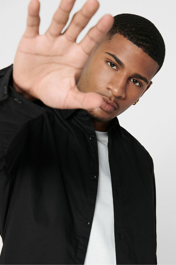 Only & Sons Long sleeve shirt black