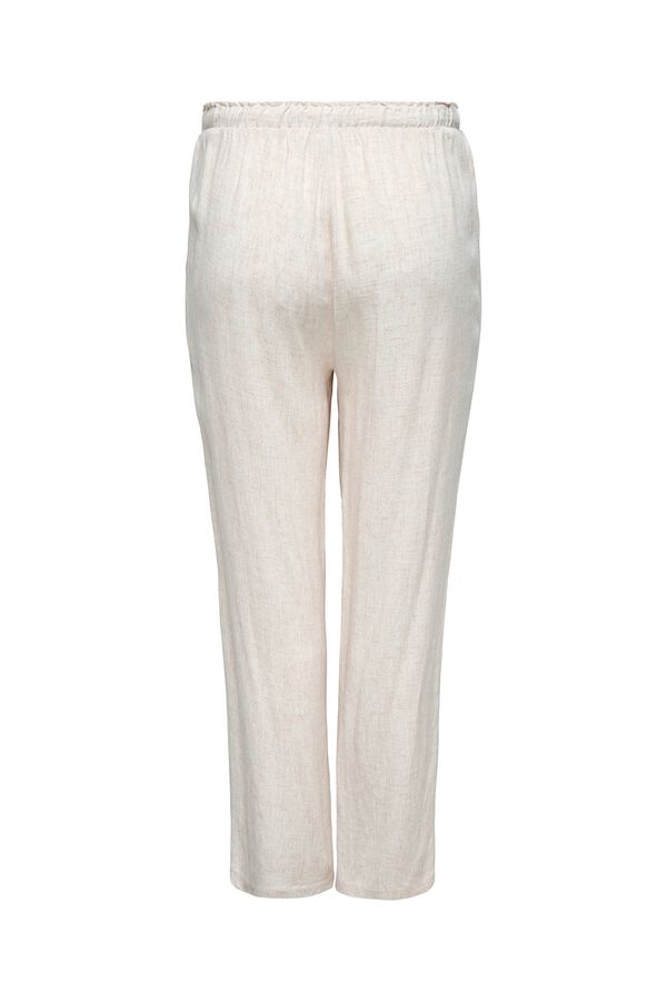 Only Carmakoma Pantal&oacute;n recto talla grande beige