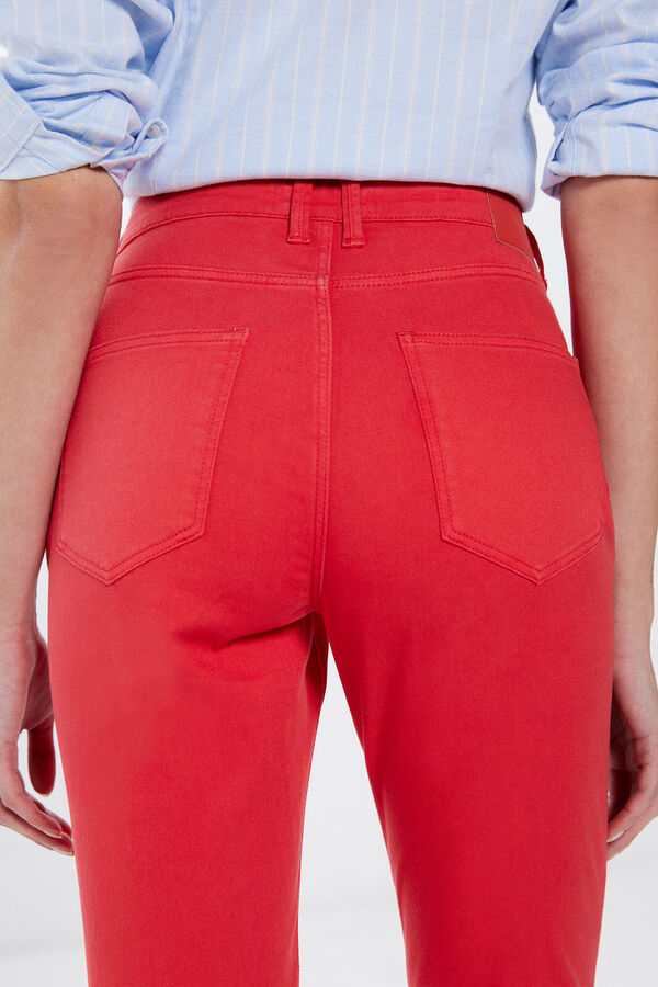 Springfield Jeans slim court couleur rouge royal